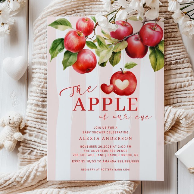 Invitación Apple De Nuestro Ojo Baby Shower (Subido por el creador)