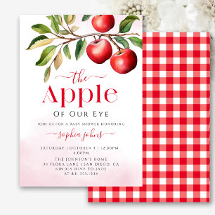 Invitación Apple De Nuestro Ojo Cae Baby Shower