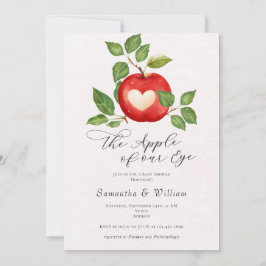 Invitación Apple De Nuestro Ojo Cae Cosecha Baby Shower Rústi
