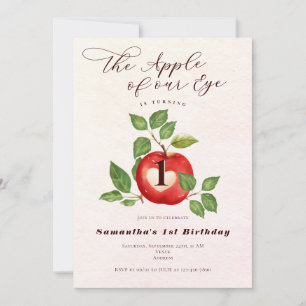 Invitación Apple De Nuestro Ojo Cae Cosecha Rústica Primer Cu