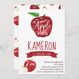 Invitación Apple de nuestro ojo, fiesta de cumpleaños a cualq