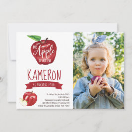 Invitación Apple de nuestro ojo foto fiesta de cumpleaños a c