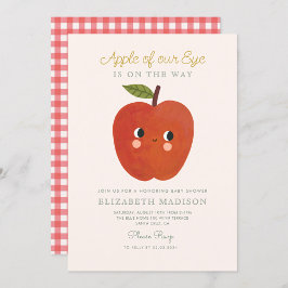 Invitación Apple de nuestro ojo lindo Apple Baby Shower Invit