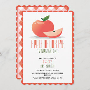 Invitación Apple de nuestro Ojo lindo primer cumpleaños