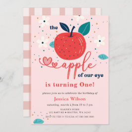 Invitación Apple de nuestro Ojo, primer cumpleaños