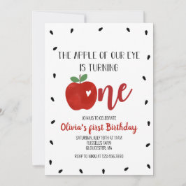 Invitación Apple de nuestro Ojo primer cumpleaños