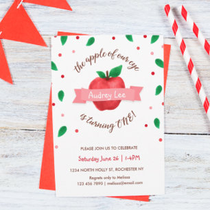 Invitación Apple de nuestro primer cumpleaños