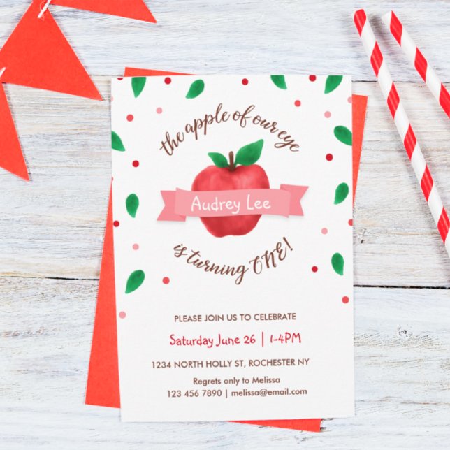 Invitación Apple de nuestro primer cumpleaños (Subido por el creador)