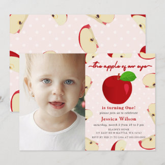 Invitación Apple de Our Eye Photo First Birday
