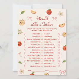 Invitación Apple, mi ojo, Baby Shower, preferiría jugar