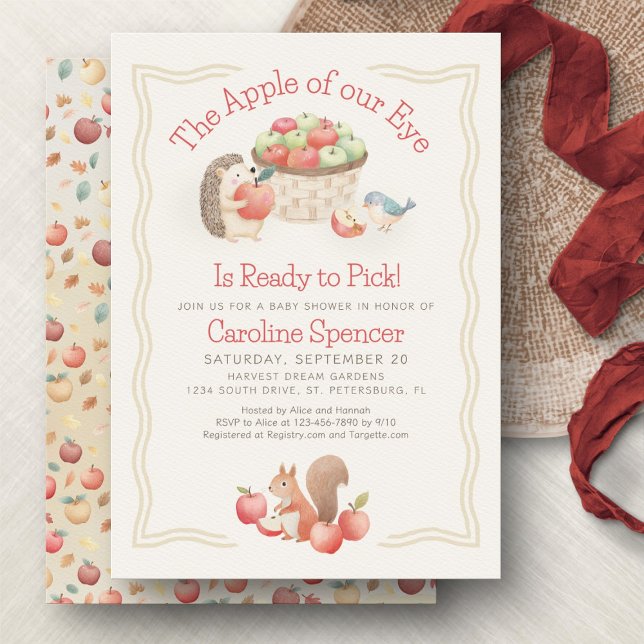 Invitación Apple of our Eye Baby Shower (Subido por el creador)