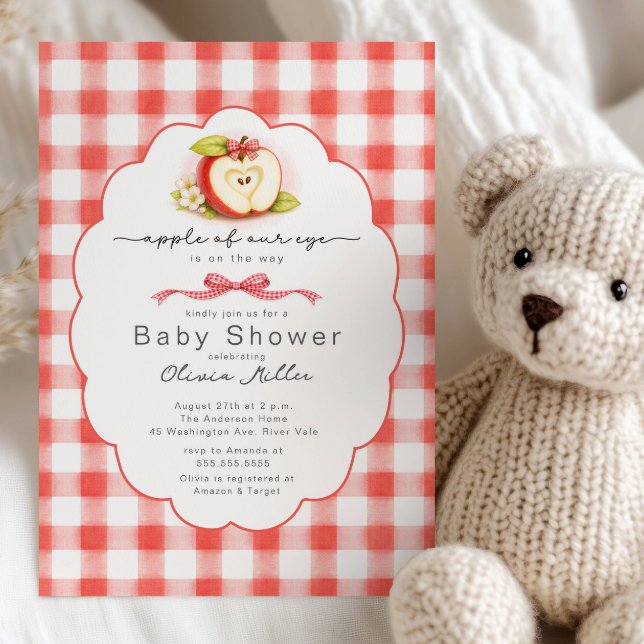 Invitación Apple of Our Eye Baby Shower Invitation (Subido por el creador)