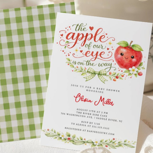 Invitación Apple of Our Eye Baby Shower Invite (Subido por el creador)
