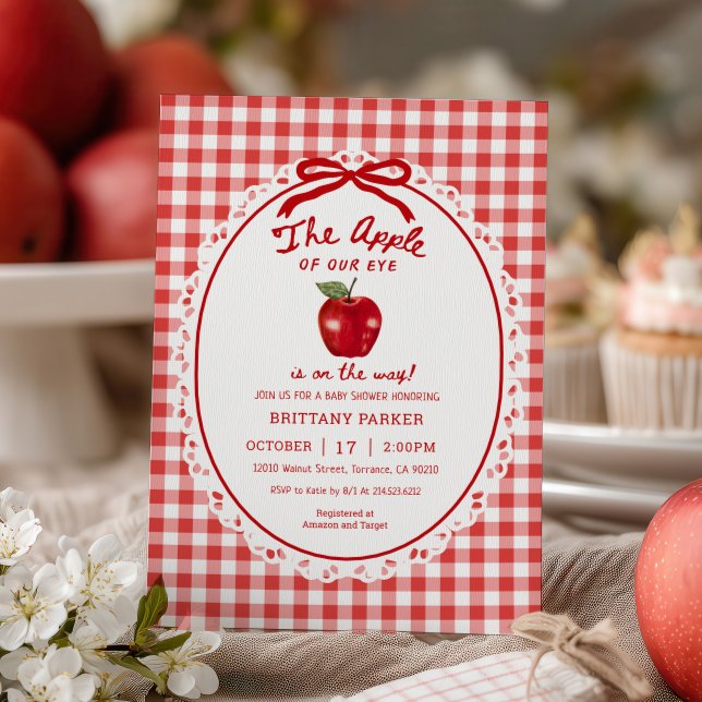 Invitación Apple of Our Eye Fall Apple Baby Shower (Subido por el creador)
