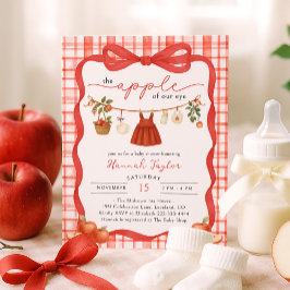 Invitación Apple of Our Eye Girl Baby Shower