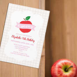 Invitación Apple Of Our Eye Girls Birthday
