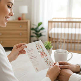 Invitación Apple of Our Eye, una moderna acuarela Baby Shower