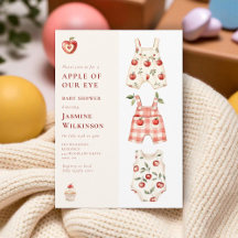 Apple of Our Eye, una moderna acuarela Baby Shower