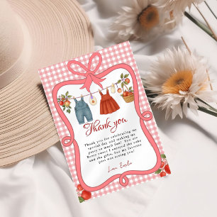 Invitación Apple of our eyes Fruit Baby Shower Gracias tarjet