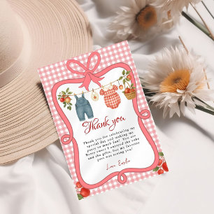 Invitación Apple of our eyes Fruit Baby Shower Gracias tarjet