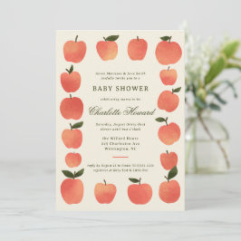 Invitación Apple Theme Fall Harvest Baby Shower