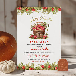 Invitación Apple-y siempre después de la ducha roja de novia