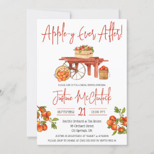 Invitación ¡Apple-y siempre después! Ducha de novia con tema 