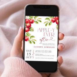 Invitación Appley Moderno Después De La Ducha Bridal De Apple