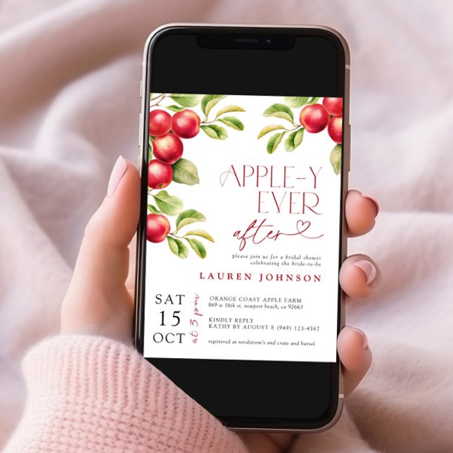 Invitación Appley Moderno Después De La Ducha Bridal De Apple (Subido por el creador)