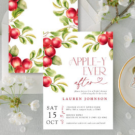Invitación Appley Moderno Después De La Ducha Bridal De Apple