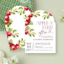 Invitación Appley Moderno Después De La Ducha Bridal De Apple