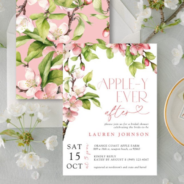 Invitación Appley moderno después de la ducha nupcial de prim (Subido por el creador)