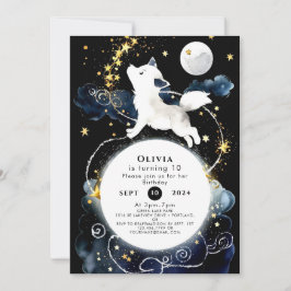 Invitación Apreciación Adorable Cumpleaños del Lobo