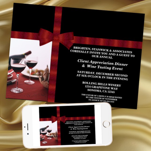 Invitación Apreciación del cliente de eventos corporativos (Corporate Event Client Appreciation Invitation. Instant download and printed invitations available.)