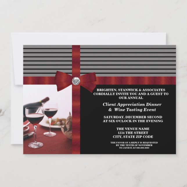 Invitación Apreciación del cliente de eventos corporativos (Anverso)