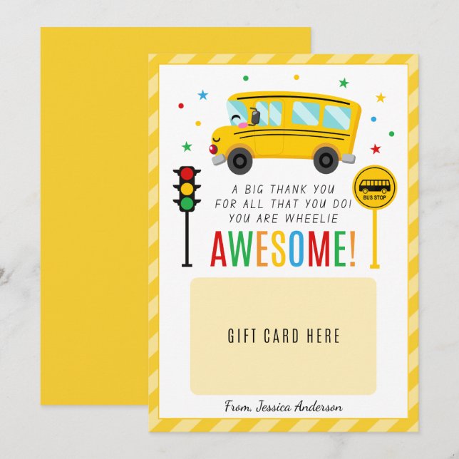 Invitación Apreciación por regalo de controlador de bus Graci (Anverso / Reverso)