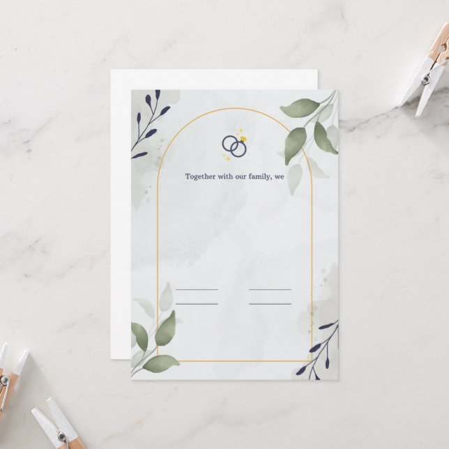 Invitación Apreciar los momentos, celebrar el amor. (Anverso/Reverso In Situ)