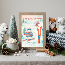 Invitación Après Bébé SKi Baby Boho Hot Chocolate Bar Sign