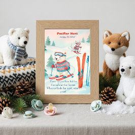 Invitación Après Bébé ski Baby Boho Pacifier Hunt game