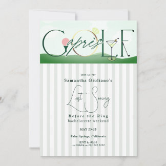 Invitación Apres Golf Último Swing Antes de la Soltera del An