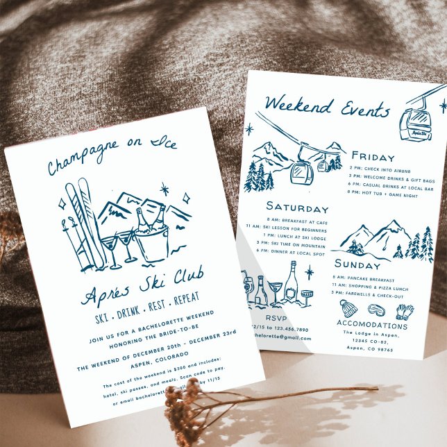 Invitación Après Ski Champagne sobre Hielo Fiesta de Bach de  (Subido por el creador)