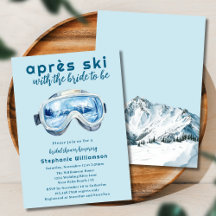 Apres Ski Deportivo Invierno Acuarela Despedida de