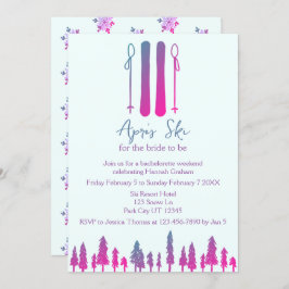 Invitación Apres Ski Neon Bachelorette Party