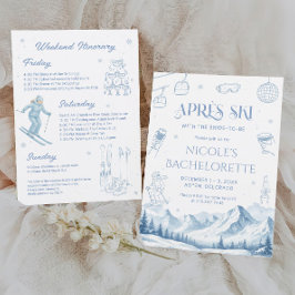 Invitación Apres Ski Winter Bachelorette Party Invitation