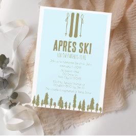 Invitación Apres Ski Winter Theme Boy Baby Shower