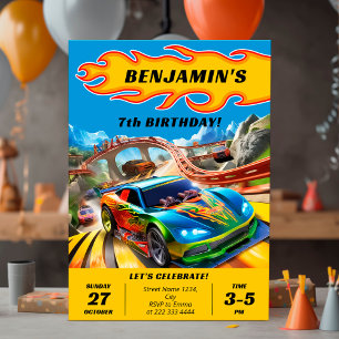 Invitación Apresurarse en los coches de Personalizado diverti