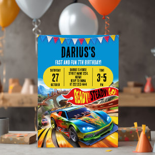 Invitación Apresurarse en los coches de Personalizado diverti
