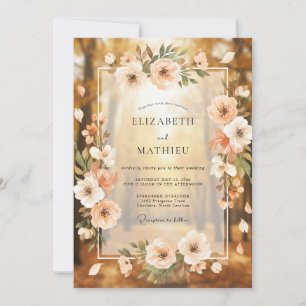 Invitación Apricot Ethereal Woodland Wedding