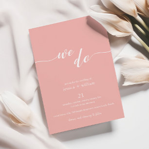 Invitación Apricot minimalista de script que hacemos Boda