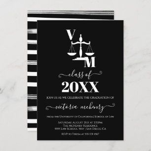 Invitación Aprobada la Facultad de Derecho del Bar Black and 